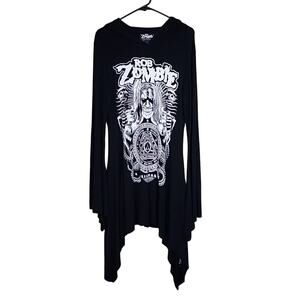 Killstar Rob Zombie Asymmetrical Belle Sleeve Deadstock Hoodie Large Dress